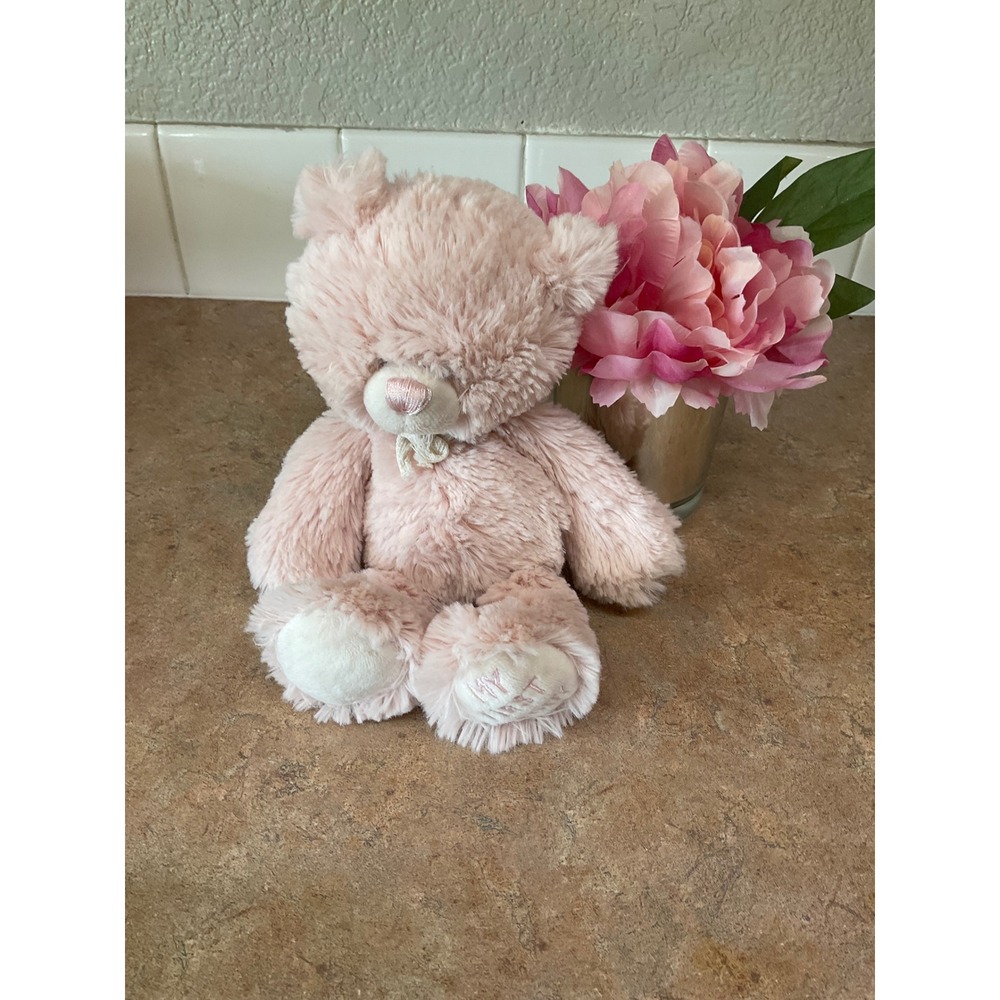 Demdaco My First Teddy Pink Plush Stuffed Animal Bear 9 Inch Baby Keepsake